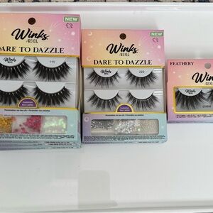 Wink Dare to Dazzle False Eyelashes – Black with Pink Packaging